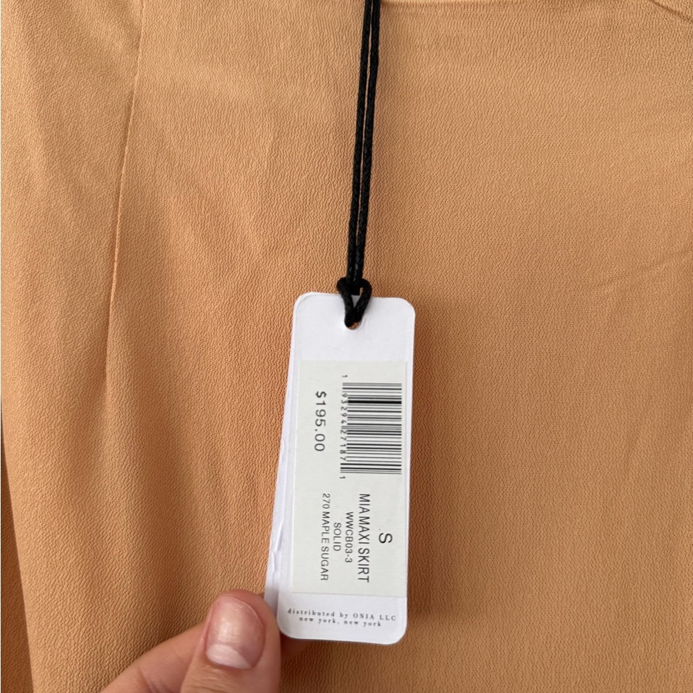 NWT WeWoreWhat Swim Malia Wrap Skirt in Maple Sugar – Size Small - Picture 10 of 10